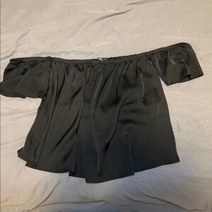 American Eagle Outfitters Black Off-Shoulder Top